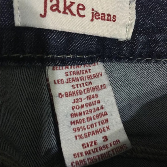 Jake Jeans Bella Flap Pocket Straight Leg Women /Juniors Jeans  #J231045 Size 3 - Picture 7 of 8